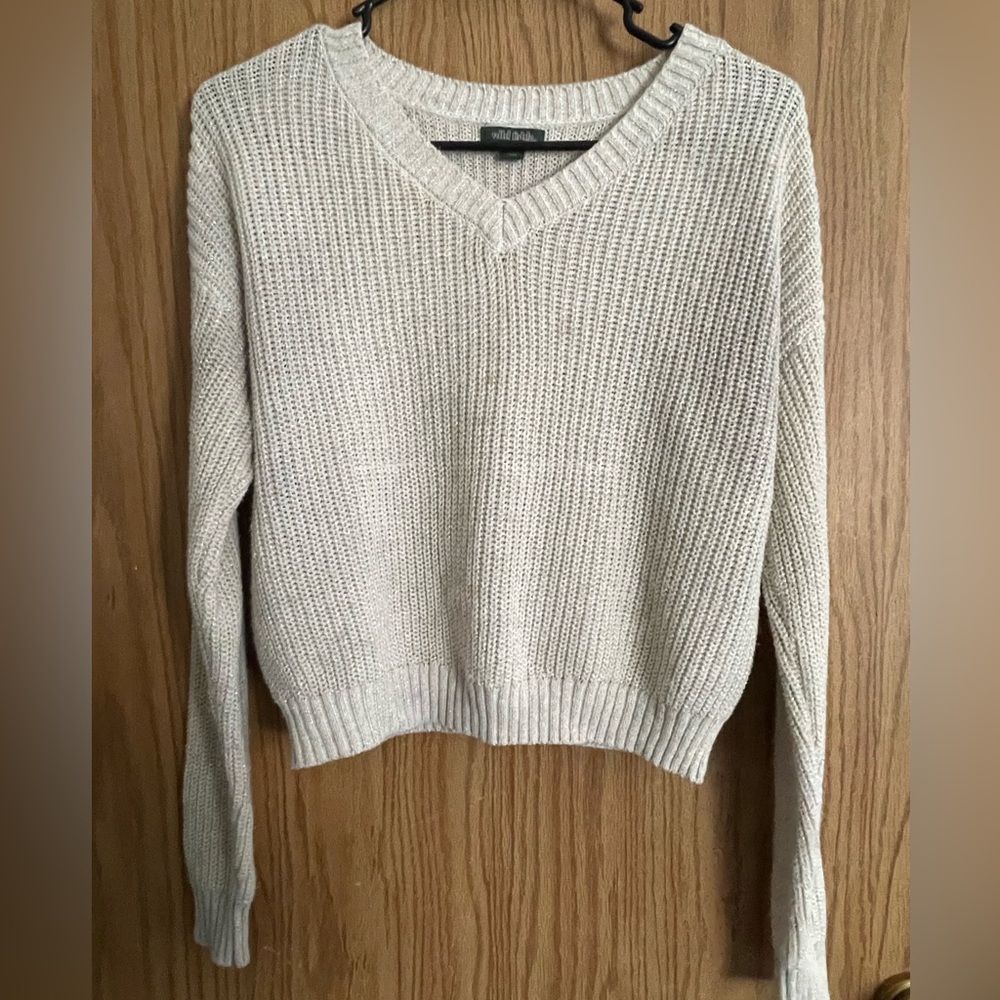 Women’s cream and gold sweater